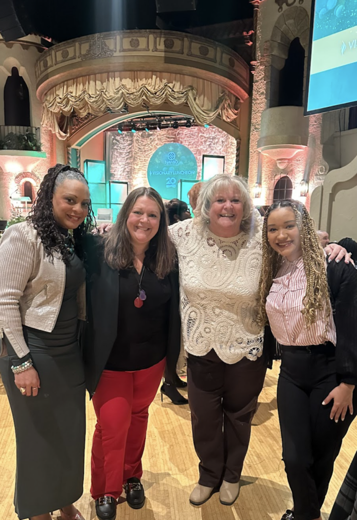 Rebecca Bormann celebrating with team