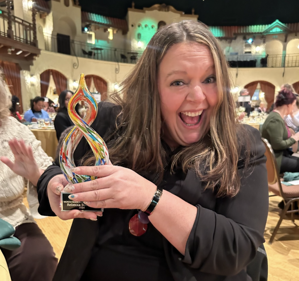 Award presentation at NAWBO-Indianapolis event